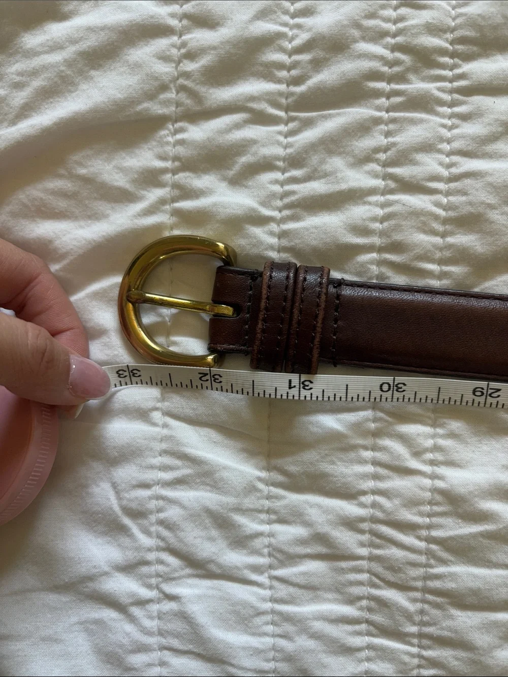Vintage Coach Leather Waist Belt with Brass Buckle
